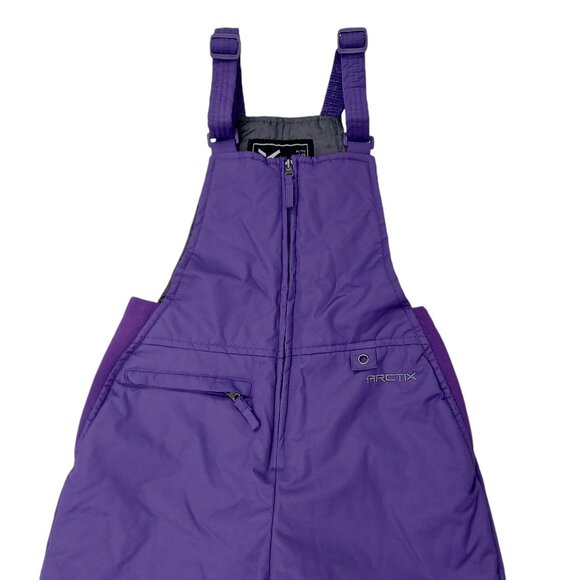 Arctix A6 Snow Bib Youth Large Purple Front Zip Insulated Warm Winter Outdoor - Picture 2 of 11
